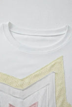 White Oversized Star Design Cotton T-Shirt for Women Woman T Shirts