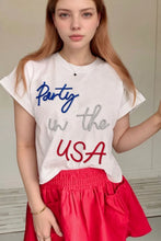 White Party in the USA Cotton T Shirt for Women