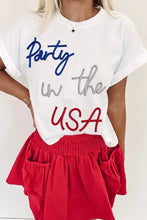 White Party in the USA Cotton T Shirt for Women Woman T Shirts