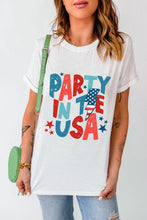 White Party in the USA Graphic T Shirt for Women