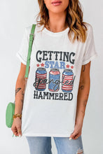 White Patriotic Graphic T Shirt for Women