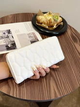 Quilted PU Leather Wallet in White or Black Wallets