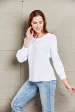 White Ribbed Off Shoulder Sweater with Long Sleeves for Women Sweater Pullovers