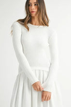 White Ribbed Poplin Mix Midi Sweater Dress for Women Woman Sweater Dresses