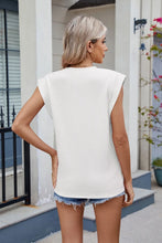 White Ribbed Sleeveless Muscle Tee for Women