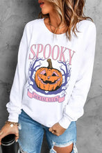 Jack-O'-Lantern Round Neck Long Sleeve Sweatshirt Woman Sweatshirts