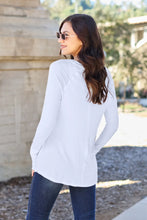 White Round Neck Long Sleeve T Shirt for Women Size Round