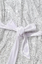 Sequin Tie Front T-Shirt Dress Cocktail Dress