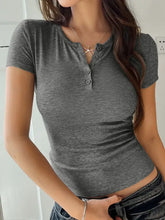 White Short Sleeve Button Up Shirt for Women Woman T Shirts