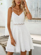 White Spaghetti Strap Lace Trimmed Sundress
