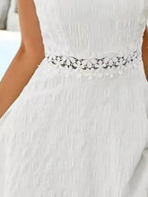 White Spaghetti Strap Lace Trimmed Sundress Casual Dresses