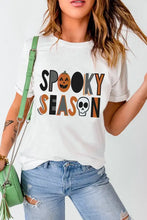 White Spooky Season Graphic T Shirt for Women Woman T Shirts