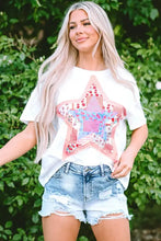 White Star Design Cotton T-Shirt for Women Woman T Shirts