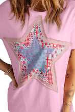 White Star Design Cotton T-Shirt for Women