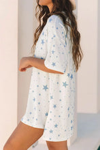 White Star Pattern Oversized T-Shirt Dress for Women