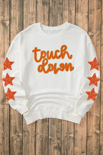 Letter & Star Round Neck Long Sleeve Sweatshirt Woman Sweatshirts