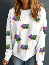 Sequin Round Neck Long Sleeve Sweatshirt Woman Sweatshirts