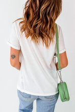 White T Shirt with America Graphic for Women