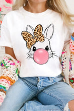 White T-Shirt with Bunny Graphic for Women
