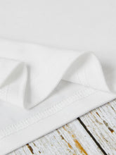 White T Shirt with Colorful Bunny Print for Women