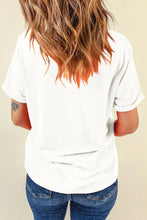 White T-Shirt with Easter Egg Design for Women