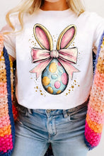 White T-Shirt with Easter Egg Design for Women