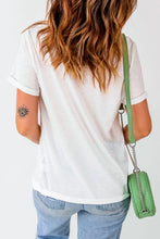 White T-Shirt with Horse Graphic for Women