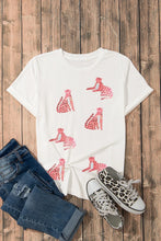 White T-Shirt with Pink Cheetah and Leopard Print for Women