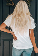 White T-Shirt with Pink Cowboy Boots Graphic for Women