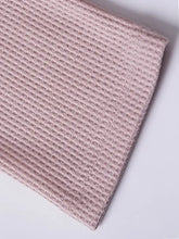 White Waffle Knit Long Sleeve Ribbed Shirt for Women Woman T Shirts