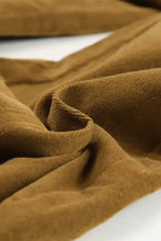 Caramel velvet scarf with plush texture in mustard yellow olive green brown