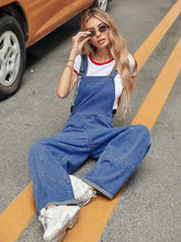 Wide Strap Wide Leg Denim Overalls Denim Overalls