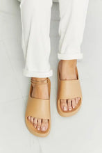 Wild Diva Summer Feels Platform Slide: light brown cushioned open-toe sandals