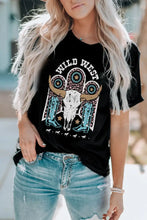 WILD WEST Graphic Short Sleeve Tee Shirt Woman T Shirts