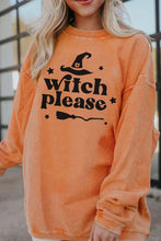 WITCH PLEASE Graphic Dropped Shoulder Sweatshirt Sherbet Woman Sweatshirts