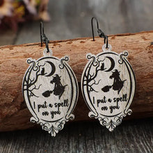 Witch Wooden Dangle Earrings Earrings