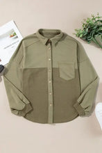 Women's Black Corduroy Button Down Shirt Jacket Moss Woman Outerwear