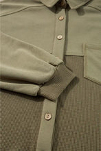 Women's Black Corduroy Button Down Shirt Jacket Woman Outerwear