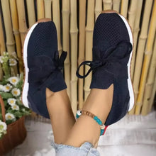Womens Black Knit Slip-On Athletic Shoes Navy 36(US5) Woman Athletic Shoes