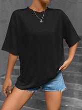 Womens Black Oversized Cotton T Shirt Black