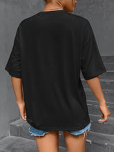 Womens Black Oversized Cotton T Shirt