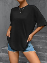 Womens Black Oversized Cotton T Shirt