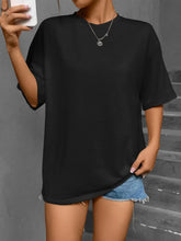 Womens Black Oversized Cotton T Shirt