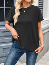 Womens Black Ribbed Knit Top Black