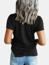 Womens Black V-Neck T-Shirt with Pocket