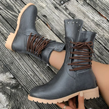 Women's Lace-Up Ankle Boots in Brown and Black Set of Four Pairs