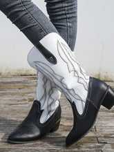 Women's Brown Cowboy Boots with Decorative Stitching