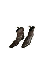 Womens Brown Leather Ankle Boots Two Pairs Brown