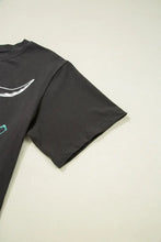 Women's Bull Skull Graphic T-Shirt in Black Cotton Blend Woman T Shirts