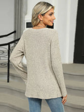 Womens Button-Down Knit Cardigan Sweater with Decorative Buttons